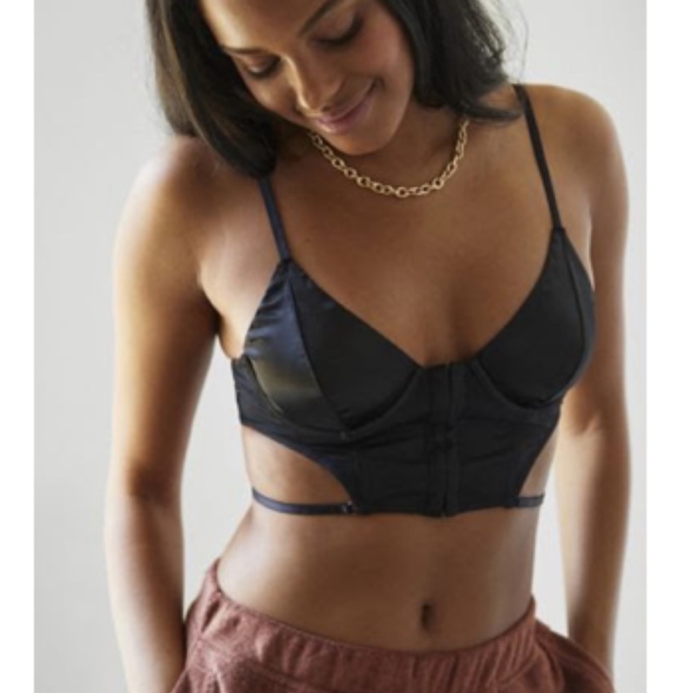 Urban outfitters black corset top